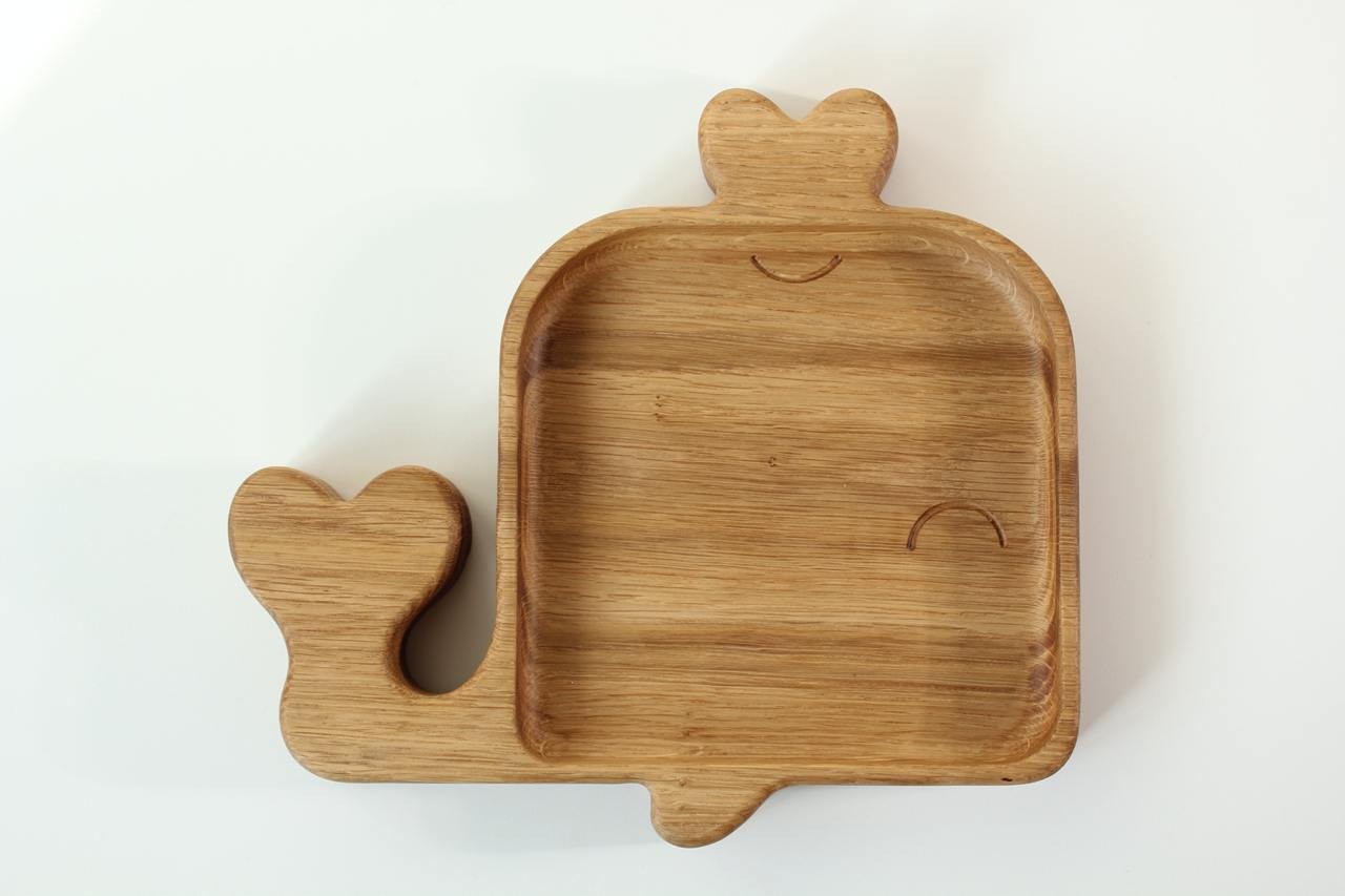 Wooden Plate For Kids - Whale