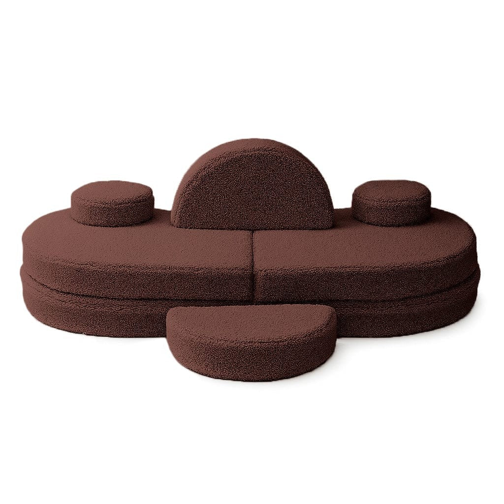MeowBaby® Modular Sofa Coccolo for Kids – 6 Piece, Bearly Brown