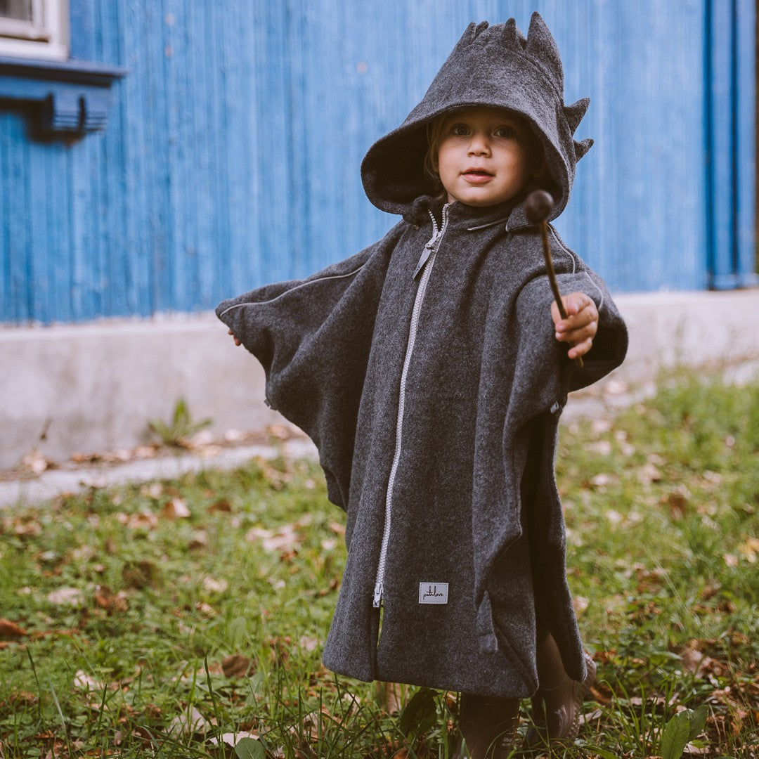 Merino Wool Car Poncho For Kids - Dragon