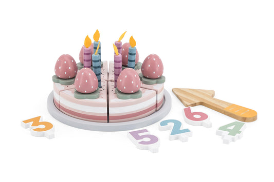 Wooden Birthday Cake For Cutting